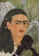 Frida Kahlo The monkey and i oil painting